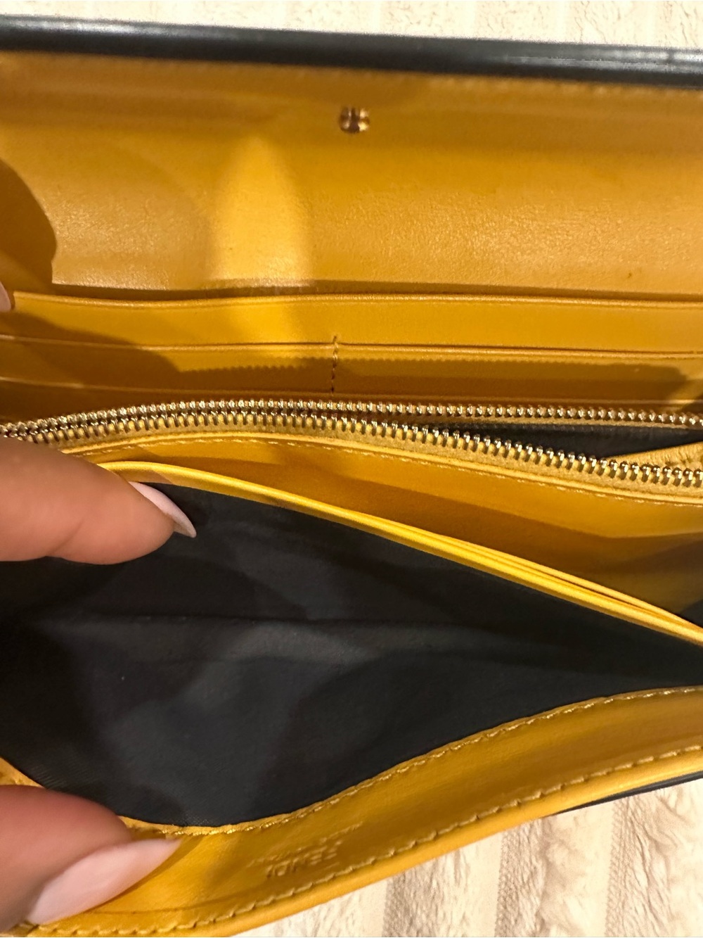 Fendi Roma Yellow Leather Continental Wallet - Picture 9 of 13